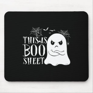 This Is Boo Sheet Ghost Retro Halloween Costume 1 Mouse Pad