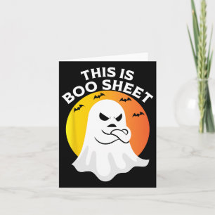This Is Boo Sheet Ghost Retro Halloween Costume Card