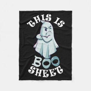 This Is Boo Sheet Ghost Retro Halloween Costume Fleece Blanket