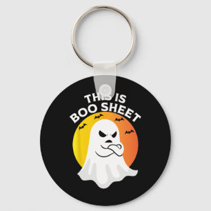 This Is Boo Sheet Ghost Retro Halloween Costume  Key Ring
