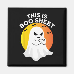 This Is Boo Sheet Ghost Retro Halloween Costume Magnet
