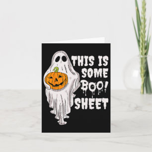 This Is Boo Sheet Ghost Retro Halloween Costume Me Card