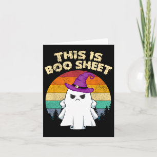 This Is Boo Sheet Ghost Retro Halloween Costume Me Card