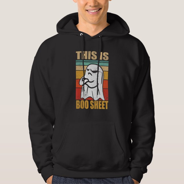 This Is Boo Sheet Ghost Retro Halloween Costume Me Hoodie (Front)