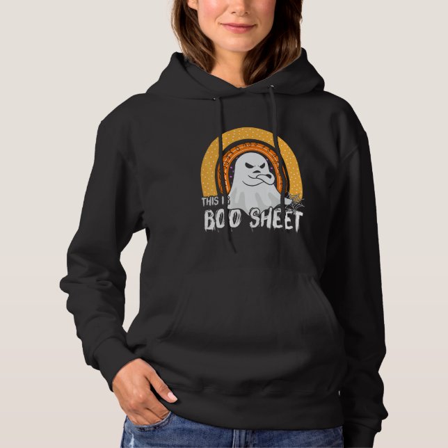This is boo sheet ghost retro halloween costume me hoodie (Front)