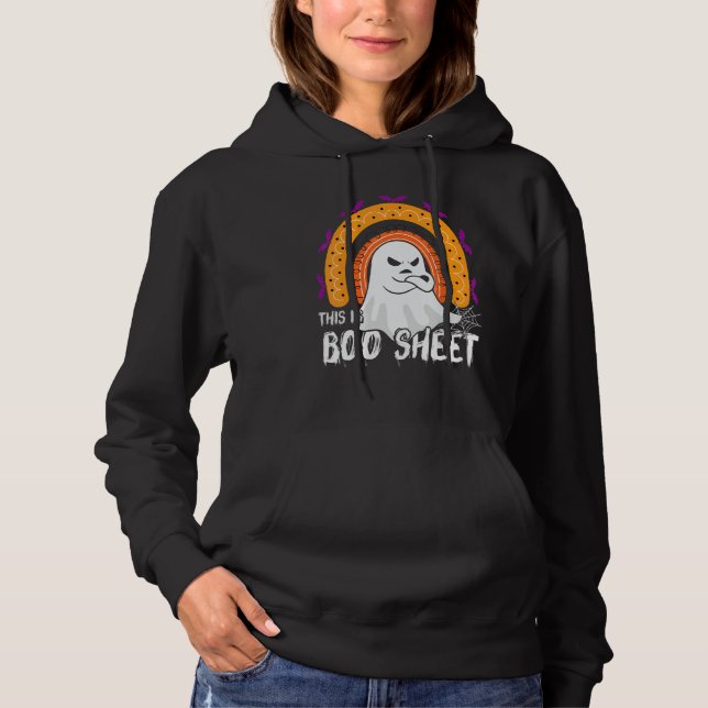 This is boo sheet ghost retro halloween costume me hoodie (Front)