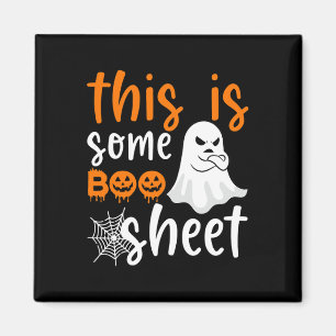 This Is Boo Sheet Ghost Retro Halloween Costume Me Magnet