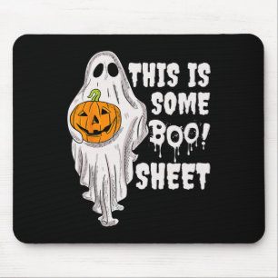 This Is Boo Sheet Ghost Retro Halloween Costume Me Mouse Pad