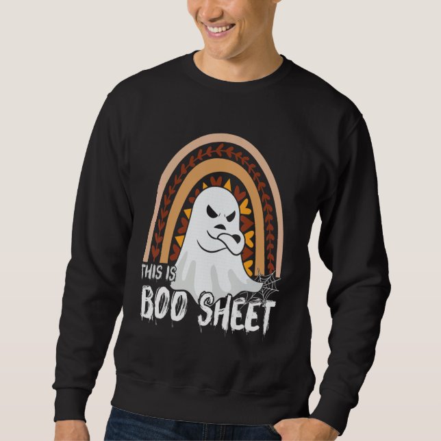 This is boo sheet ghost retro halloween costume me sweatshirt (Front)