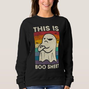 This is Boo Sheet Ghost Retro Halloween Costume Me Sweatshirt