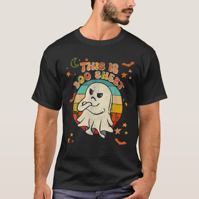 This Is Boo Sheet Ghost Retro Halloween Costume Me T-Shirt (Front)