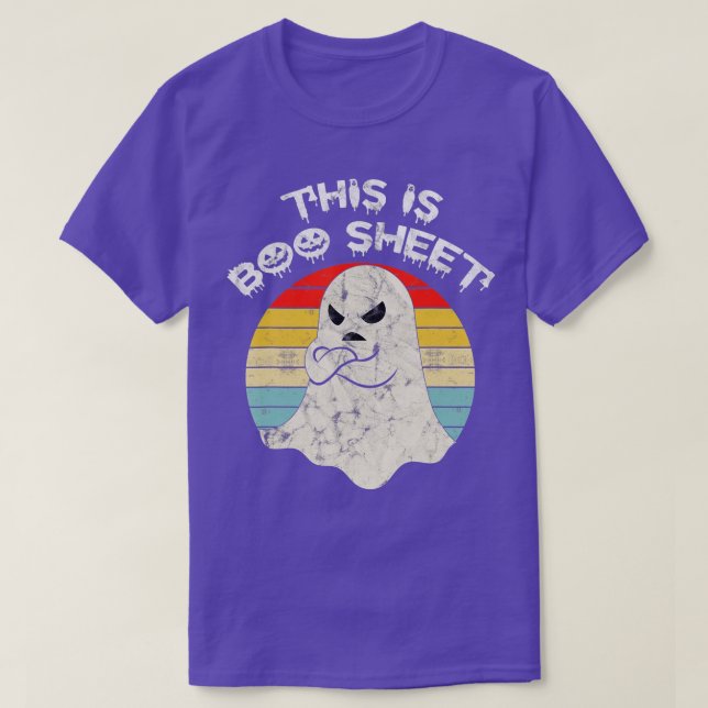 This Is Boo Sheet Ghost Retro Halloween Costume Me T-Shirt (Design Front)