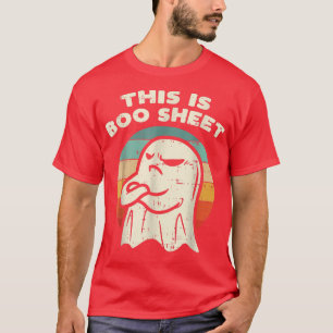 This Is Boo Sheet Ghost Retro Halloween Costume Me T-Shirt