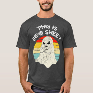 This Is Boo Sheet Ghost Retro Halloween Costume Me T-Shirt