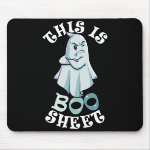This Is Boo Sheet Ghost Retro Halloween Costume Mouse Pad