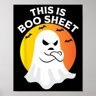 This Is Boo Sheet Ghost Retro Halloween Costume Poster
