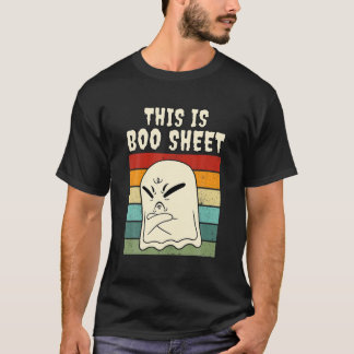 This Is Boo Sheet Ghost Vintage Retro Halloween Me T-Shirt