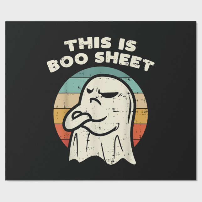 This Is Boo Sheet Ghost  Wrapping Paper (Flat)