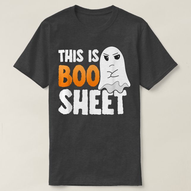 This Is Boo Sheet Halloween Costume Spooky Ghost M T-Shirt (Design Front)