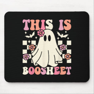 This Is Boo-sheet Halloween Ghost Costume Retro Gr Mouse Pad