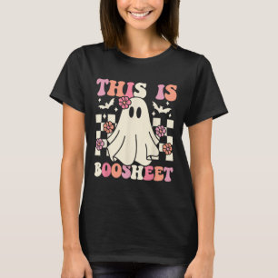 This Is Boo-sheet Halloween Ghost Costume Retro Gr T-Shirt