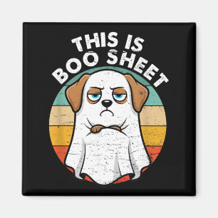 This Is Boo Sheet Labrador Dog Retro Halloween Magnet