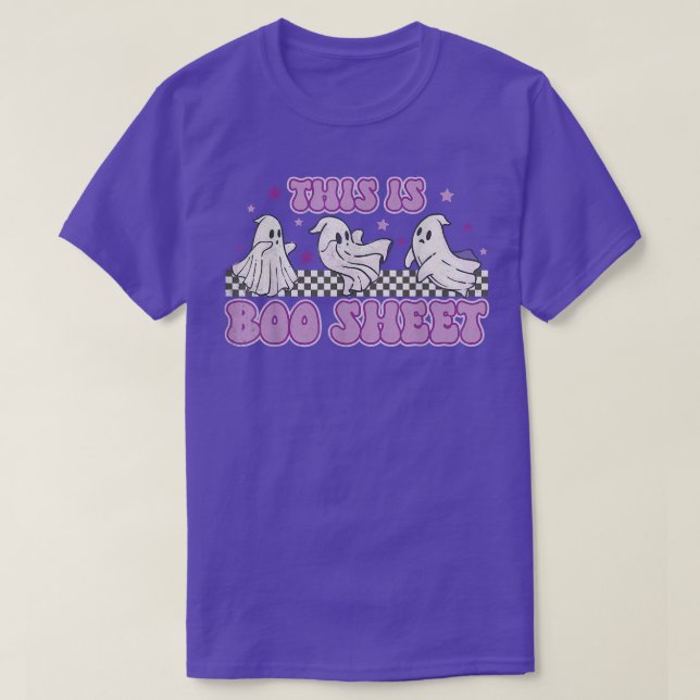 This is Boo Sheet Retro Halloween Ghost Funny Spoo T-Shirt (Design Front)