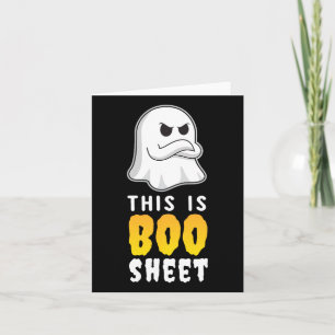 This Is Boo Sheet T Shirt Funny Ghost Spooky Party Card