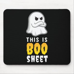 This Is Boo Sheet T Shirt Funny Ghost Spooky Party Mouse Pad