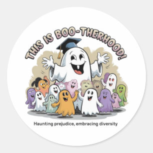 This Is Boo-Therhood Ghosts Family Halloween Tee Classic Round Sticker