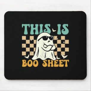 This Is Boosheet Ghost Retro Halloween Costume Men Mouse Pad