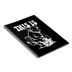 This Is Bull Is Sitting On A Toilet Funny Western Notebook