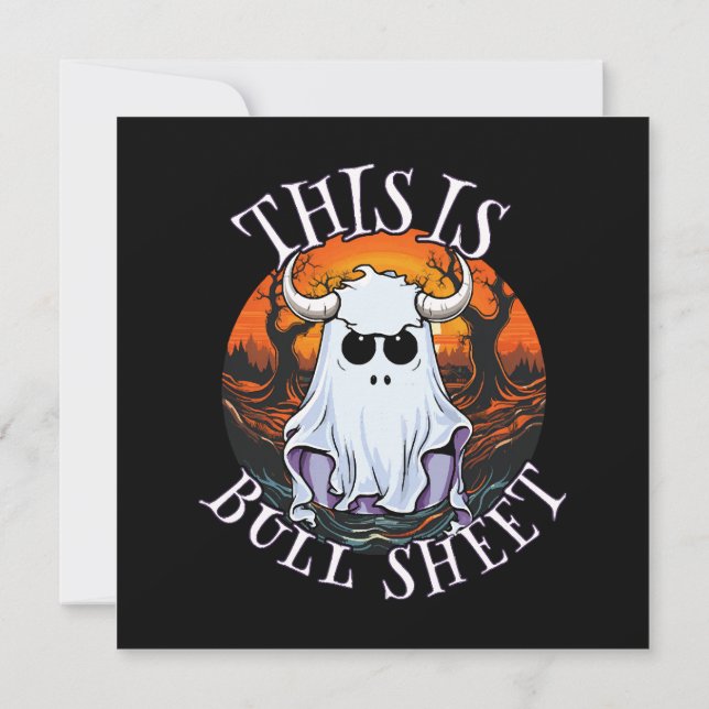 This is bull sheet - funny boo sheet (Back)