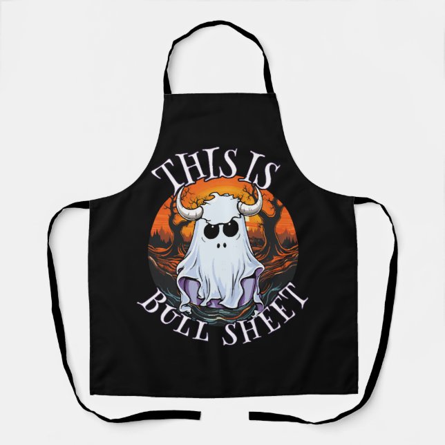This is bull sheet - funny boo sheet apron (Front)