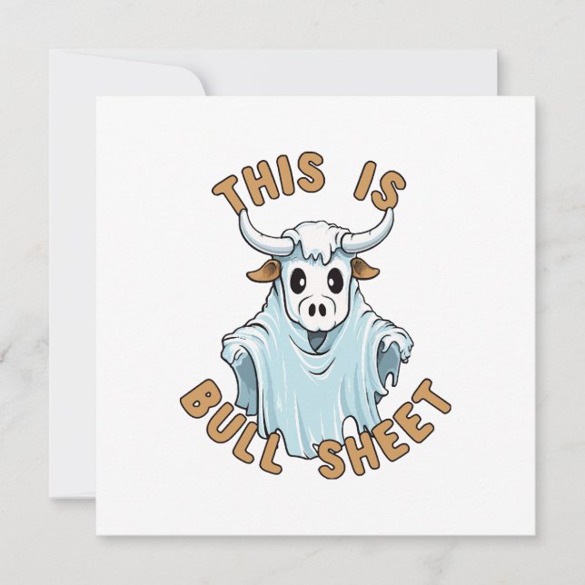 This is bull sheet - funny boo sheet invitation (Front)
