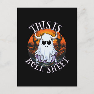 This is bull sheet - funny boo sheet postcard