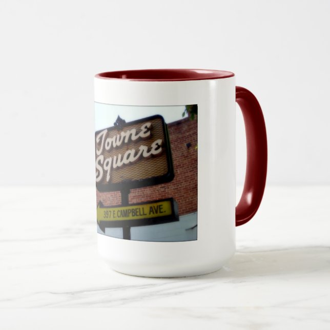 This is Campbell CA, Towne Square Signage Mug (Front Right)