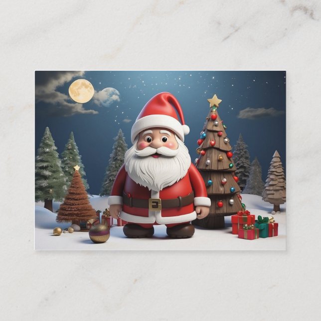 this is christmas santa design and christmas art business card (Back)