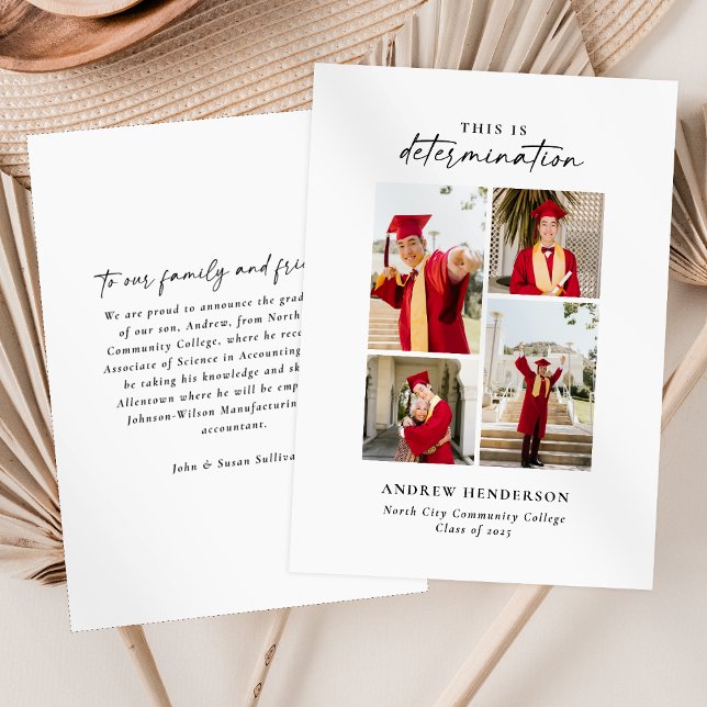 This is Determination Photo Graduation  Announcement (Creator Uploaded)