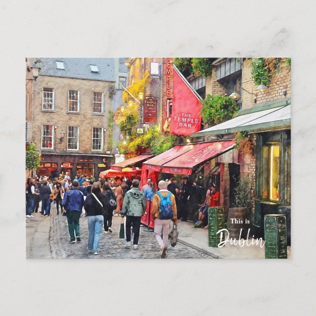 This is Dublin-Ireland Postcard (Front)