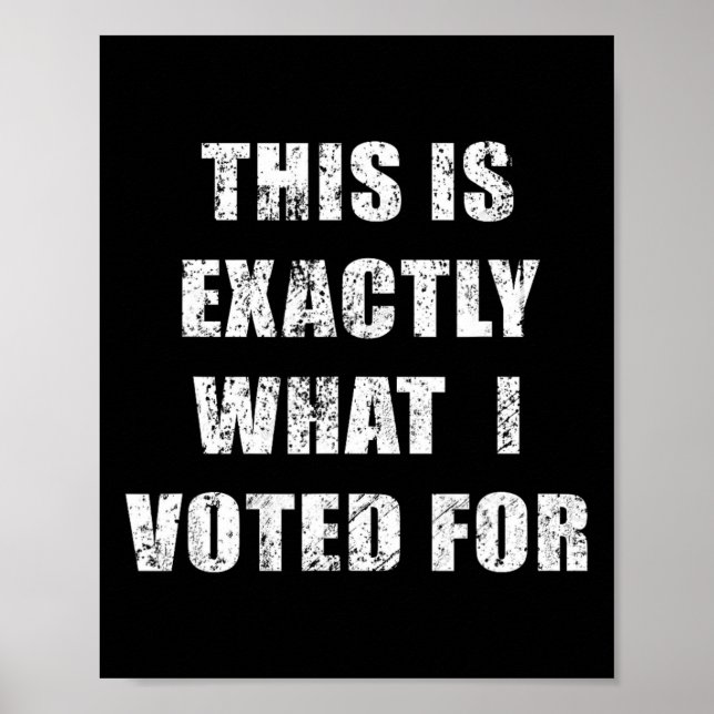 This Is Exactly What I Voted For  Poster (Front)