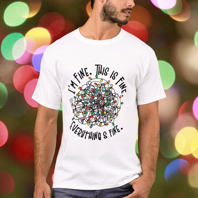 This is fine Funny Tangled Christmas Lights T-Shirt (This is fine Funny Tangled Christmas Lights T-Shirt
)