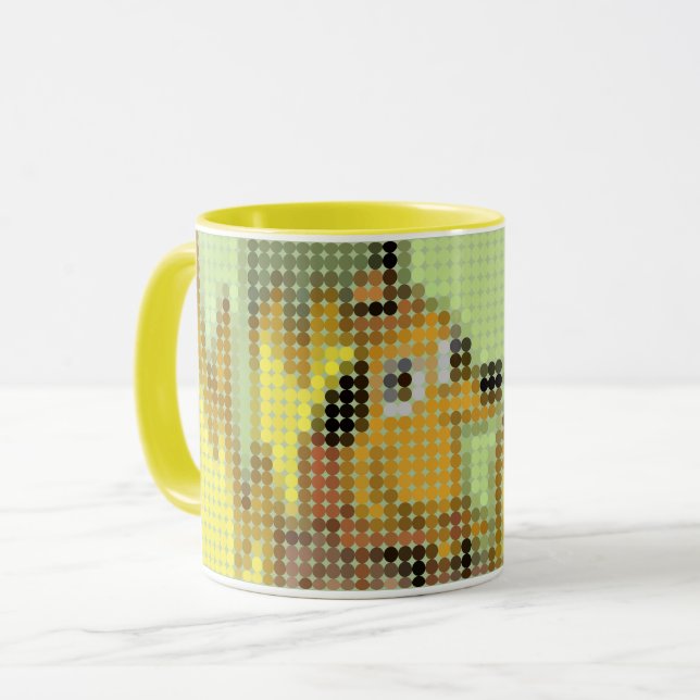 "This is Fine" Meme Pixeldot Mug (Front Left)