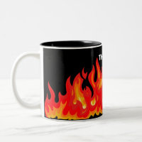 "This is fine" (white + fire and flames)