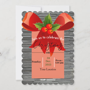 This is for celebrating Christmas Invitation