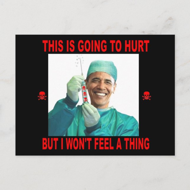 THIS IS GOING TO HURT, YOU NOT ME. POSTCARD (Front)