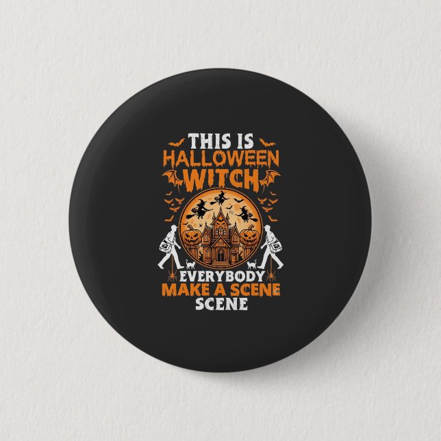 This is Halloween 6 Cm Round Badge (Front)