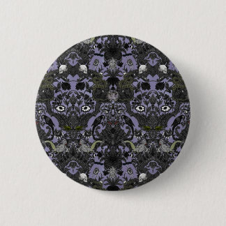 This Is Halloween ~ Haunted Damask 6 Cm Round Badge