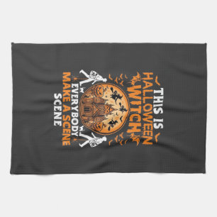 This Is Halloween Witch Everybody Make A Scene Pos Tea Towel