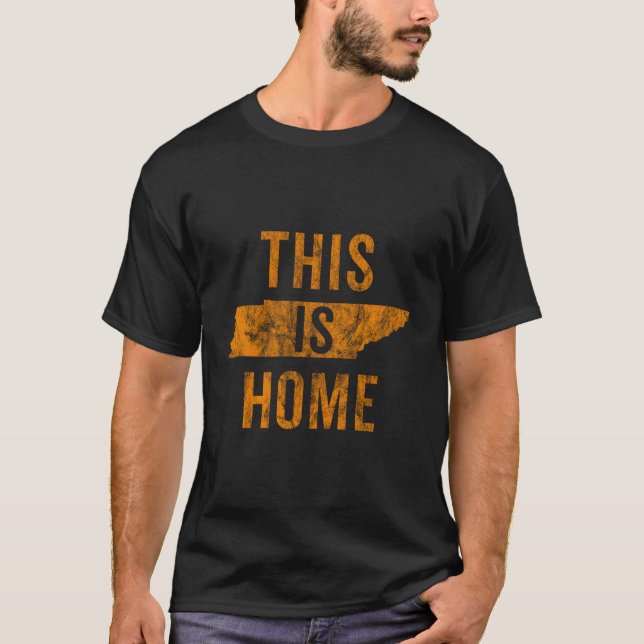 This Is Home Tennessee State Orange Proud Fan T-Shirt (Front)